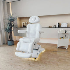 Ageless 360° Rotating Electric 4 Motors Beauty Eyelash SPA Facial Chair / Table / Bed with build in foot control & Handheld Controler - GreenLife - Electric Beauty Bed