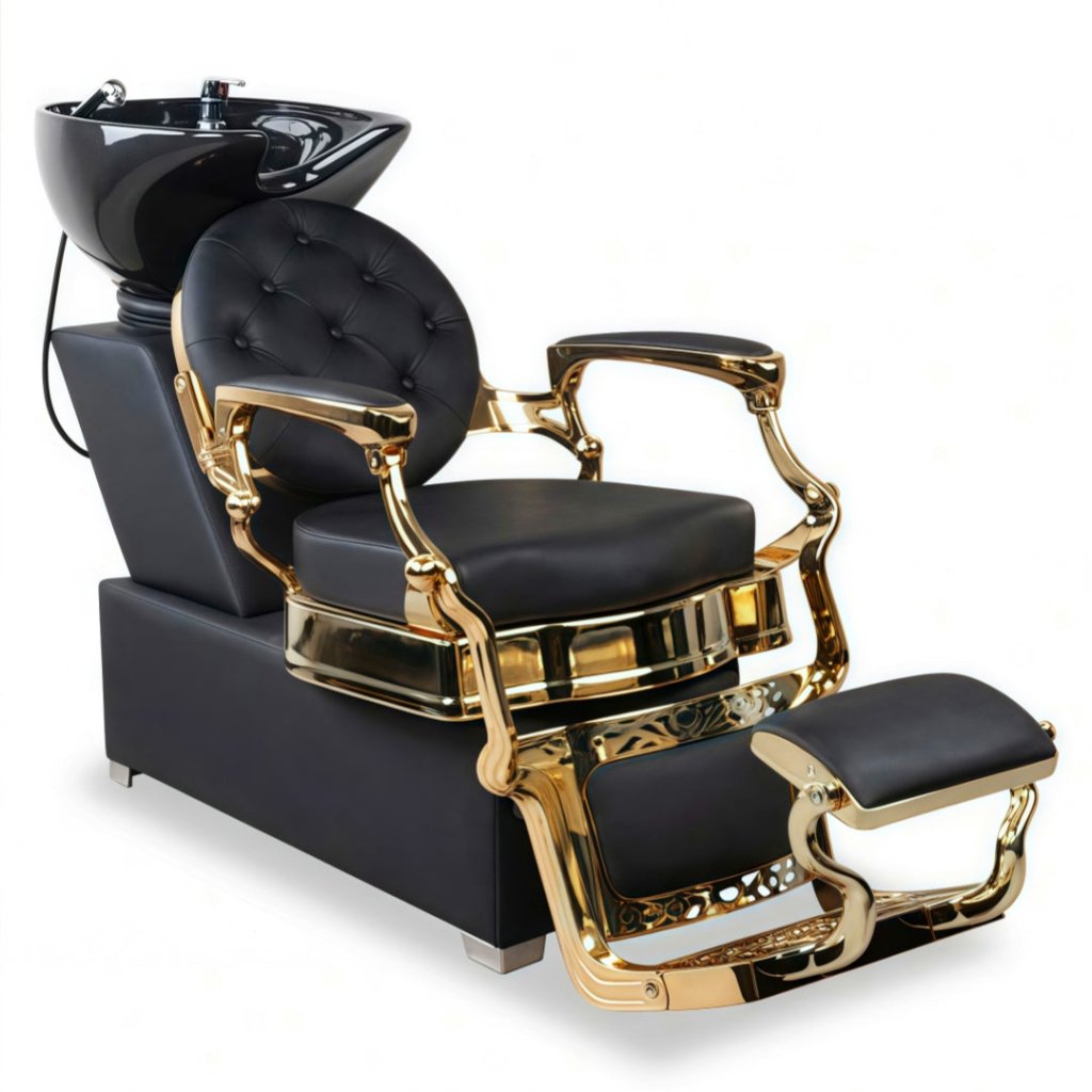 Greenlife Vintage Shampoo Bed gold with black - GreenLife - Shampoo Unit