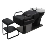 SalonLand Unit semi-reclining Bed Ceramic deep basin for hair Back wash