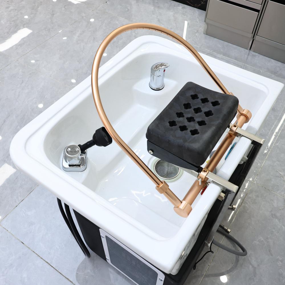 Thai Japanese Head SPA Basin set with UPC Vacuum Plumbing Hair Backwash Basin Breaker Kit - GreenLife - Shampoo Unit