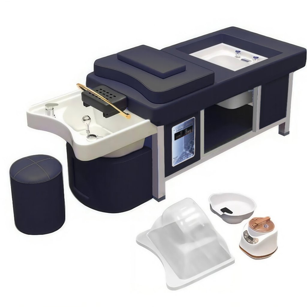 Greenlife Paramount Thai Japanese Head Spa Bed with Backwash Shampoo Sink or with Foot Bath - GreenLife - Shampoo Unit