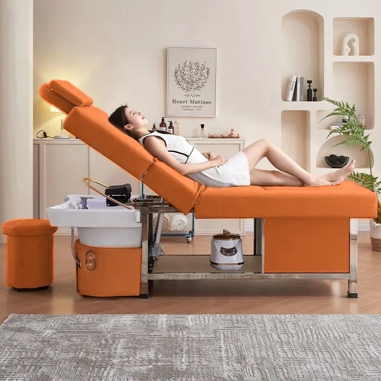Greenlife Luxury Thai Japanese Headspa for Professional Thai Head SPA Backwash Shampoo Sink Bed with Adjustable Backrest - GreenLife - Shampoo Unit