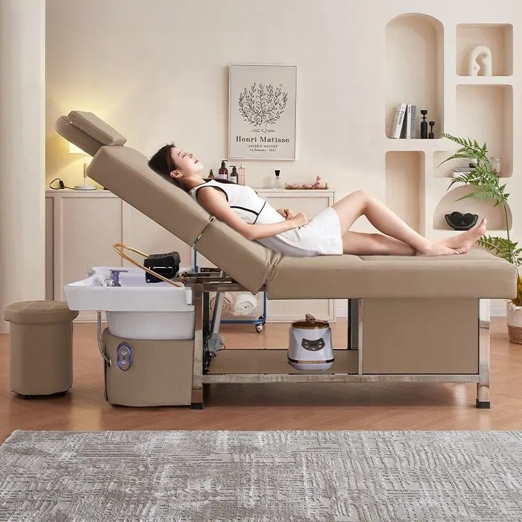 Greenlife Luxury Thai Japanese Headspa for Professional Thai Head SPA Backwash Shampoo Sink Bed with Adjustable Backrest - GreenLife - Shampoo Unit