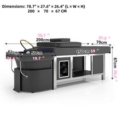 Stainless Steel with Ceramic Basin Thai Head SPA Hair backwash Shampoo Sink Bed - GreenLife - Shampoo Unit