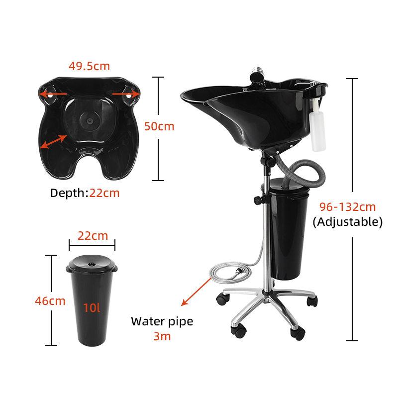 Portable shampoo Basin with Wheels - GreenLife - Portable Shampoo Sink