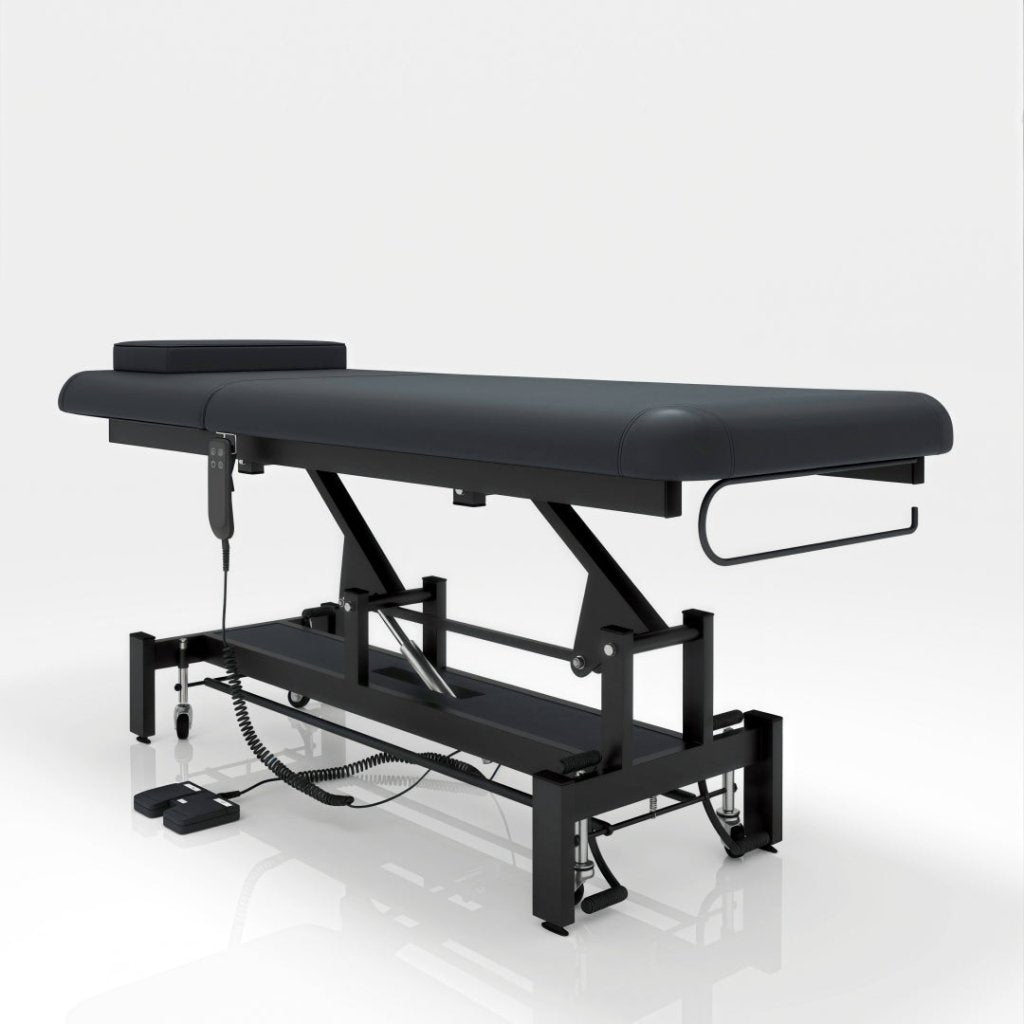 Heavy - Duty RMT Electric Treatment & Medical Examination Bed (Black) 1 motor with Heavier and Thicker Design - GreenLife - Electric Massage Bed
