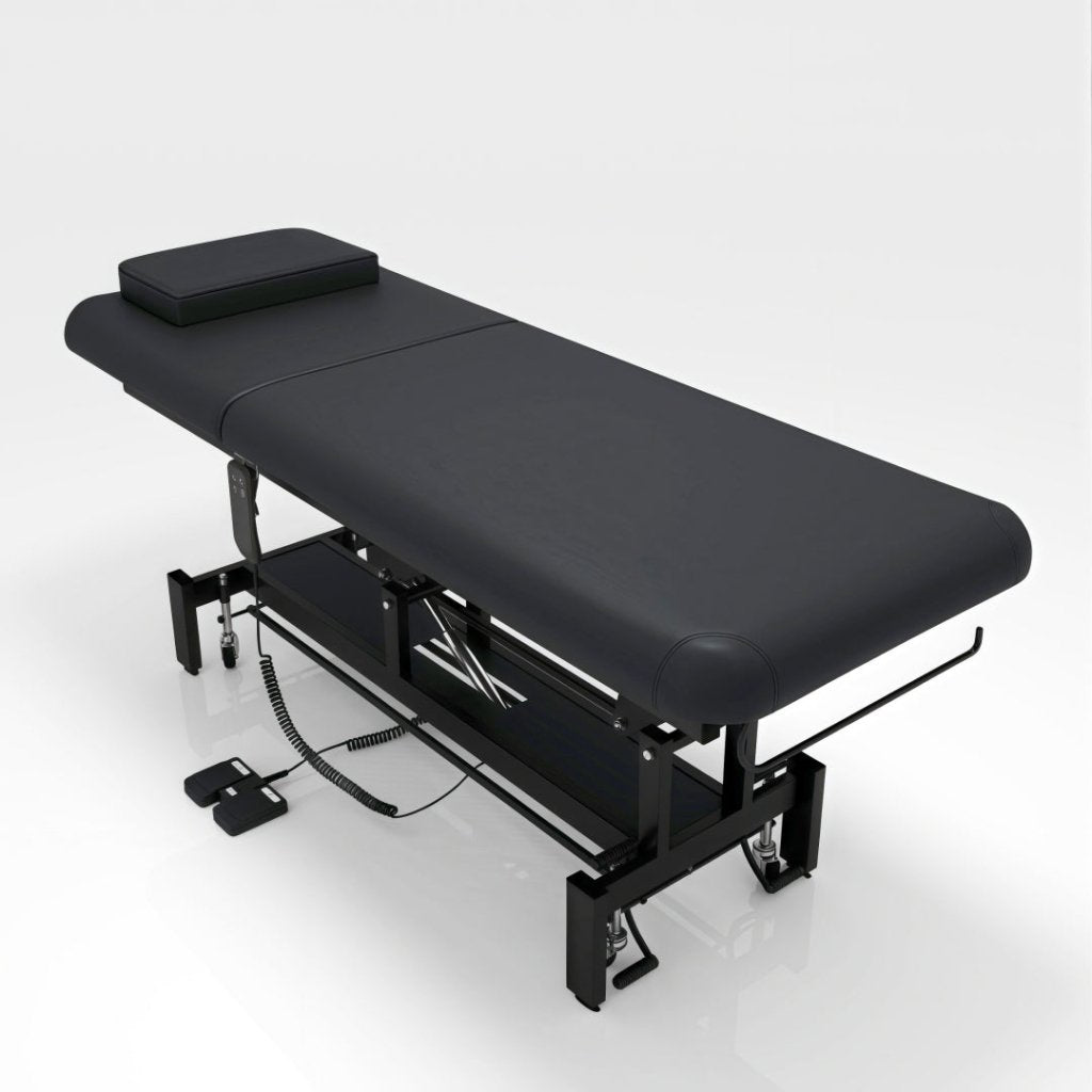 Heavy - Duty RMT Electric Treatment & Medical Examination Bed (Black) 1 motor with Heavier and Thicker Design - GreenLife - Electric Massage Bed