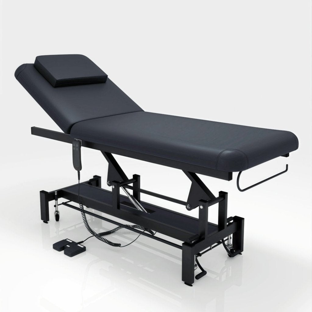 Heavy - Duty RMT Electric Treatment & Medical Examination Bed (Black) 1 motor with Heavier and Thicker Design - GreenLife - Electric Massage Bed