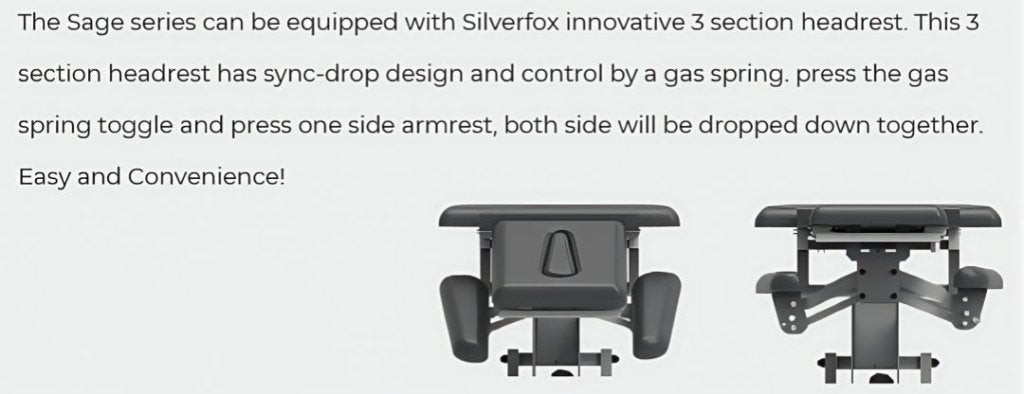 Silverfox ® 2 Motors Electric Massage Table Carol bed 2211 - 304 for Professional clinic - GreenLife - Electric Massage Bed