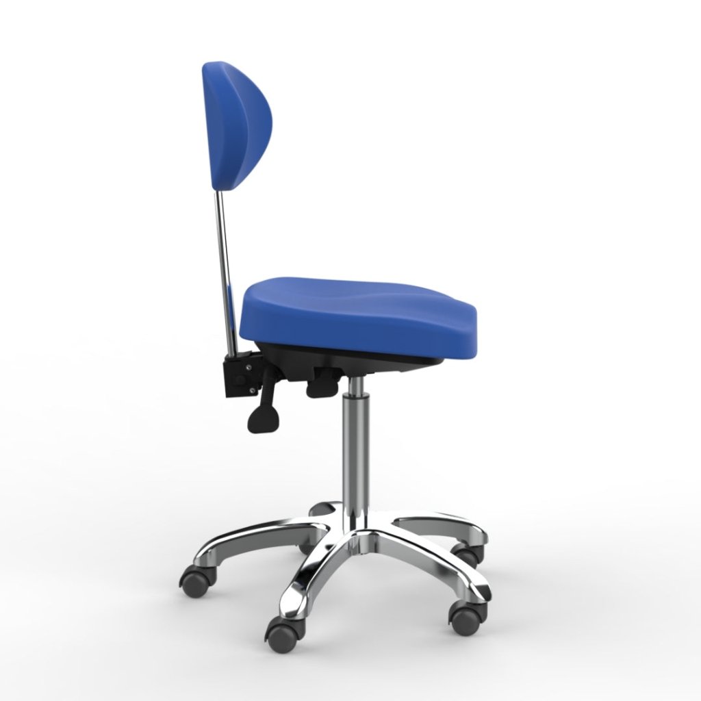 Silverfox Rolling Stool with Back Support 1025D - GreenLife - stool