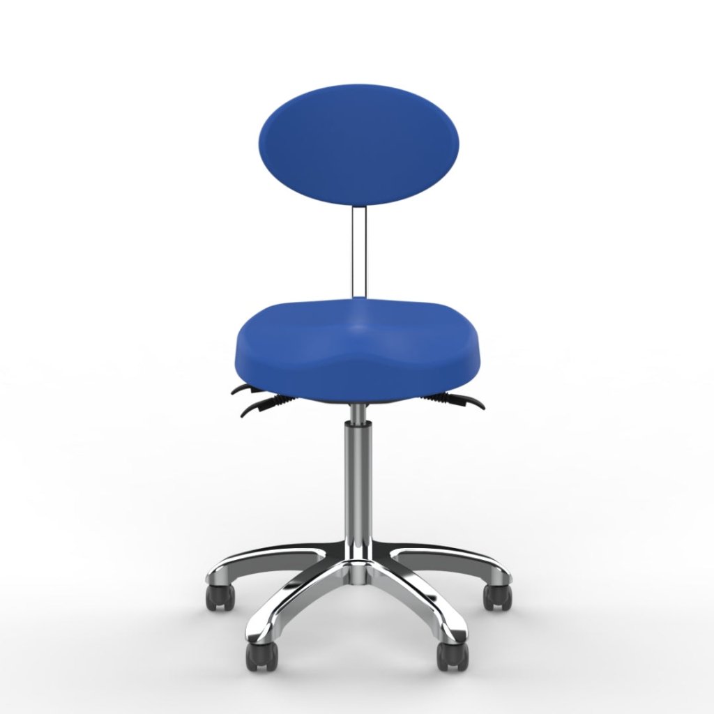 Silverfox Rolling Stool with Back Support 1025D - GreenLife - stool