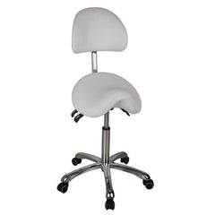 Silverfox Saddle Rolling Stool with Backrest 1025A - GreenLife - Rolling Stool