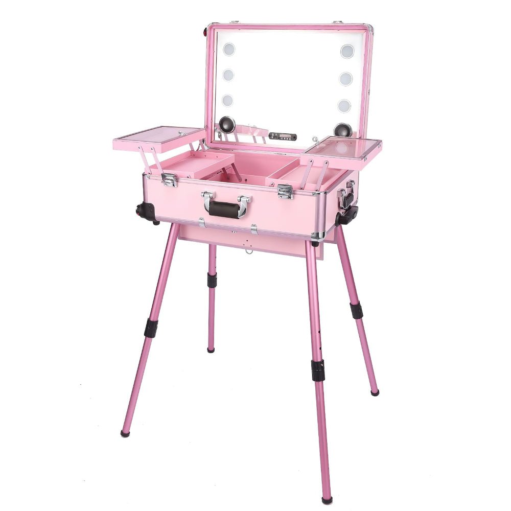 24 inches Makeup Rolling Case with LED Lamp and Bluetooth speaker - GreenLife - Makeup Case