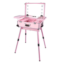 24 inches Makeup Rolling Case with LED Lamp and Bluetooth speaker - GreenLife - Makeup Case