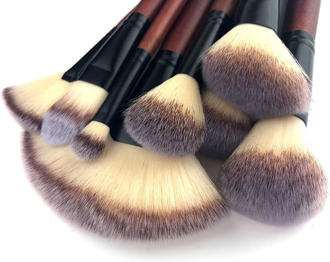 26pcs Makeup Brush Set - Soft Real Animal Hair & Solid wood handles - GreenLife-Makeup Accessories