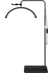 White Crescent - Shaped Makeup and Nail Art Embroidery Floor Lamp with 320 LED Beads, Thickened and Reinforced Bracket - GreenLife -