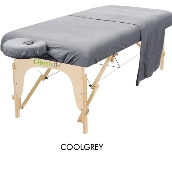 Flannel 3 Pieces Massage Table Sheet Set - GreenLife - Sheet Set