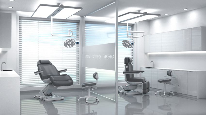 SilverFox 2246EBN Electric 4 - Motor Examination Esthetician Chair with Position Memory Function - GreenLife -