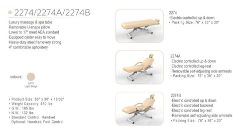SilverFox Flat Professional Electric Massage Bed Table 2274 - GreenLife - Electric Massage Bed SilverFox Flat Professional Electric Massage Bed Table 2274 - GreenLife - Electric Massage Bed
