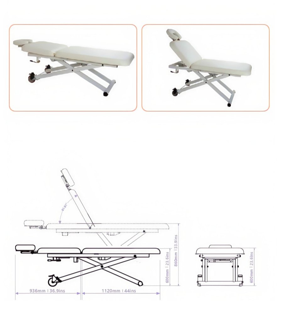 Silverfox One Motor Electric Massage Bed 2210A - WHT - GreenLife - Electric Massage Bed