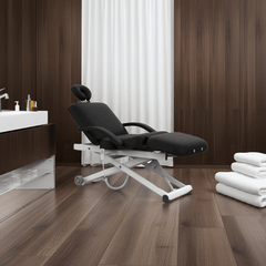SilverFox 3 motors 4 Section Electric Massage Table 2274B with Hand Controller Cream / Black - GreenLife - Electric Massage Bed