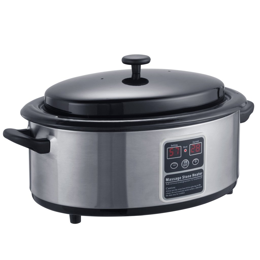 Master Massage 18 Quart LED Hot Stone Warmer with Digital Display�Stainless Steel Hot Stone Heater Portable - Massage Stone Heating Device - Massage Essentials for Massage Therapists - GreenLife - Hot Stone