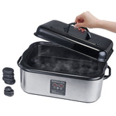 Master Massage 18 Quart LED Hot Stone Warmer with Digital Display�Stainless Steel Hot Stone Heater Portable - Massage Stone Heating Device - Massage Essentials for Massage Therapists - GreenLife - Hot Stone