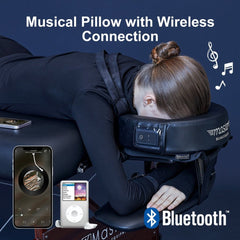 MusicMaster Crescent Round High Fidelity Sound Face Cushion - Bluetooth Music Headrest - Black - GreenLife - Accessories