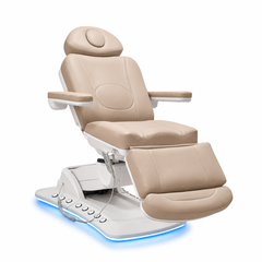 Greenlife Ageless ±180° Swivel Electric 4 Motors Beauty Chair with Heating, Silicone Leather, LED lights & Paper holder