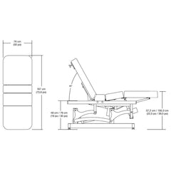 Silhouet-Tone ® Escape Without Cabinet 3 Motors Massage & Spa Bed 412140 - Made In Canada