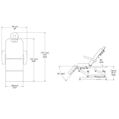 Silhouet Tone ® Laguna Flex 3 Motors Treatments Bed lift SPA table 412003 - Made In Canada