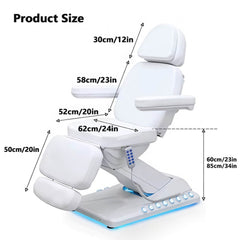 LUNA I 4 Motors Spa Electric Facial Bed with Heating - GreenLife - Electric Beauty Bed