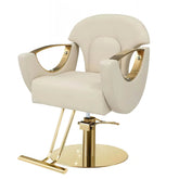 Modern All Purpose Hydraulic Styling Chair with Gold Stainless steel flat chassis - Greenlife - Styling Chair