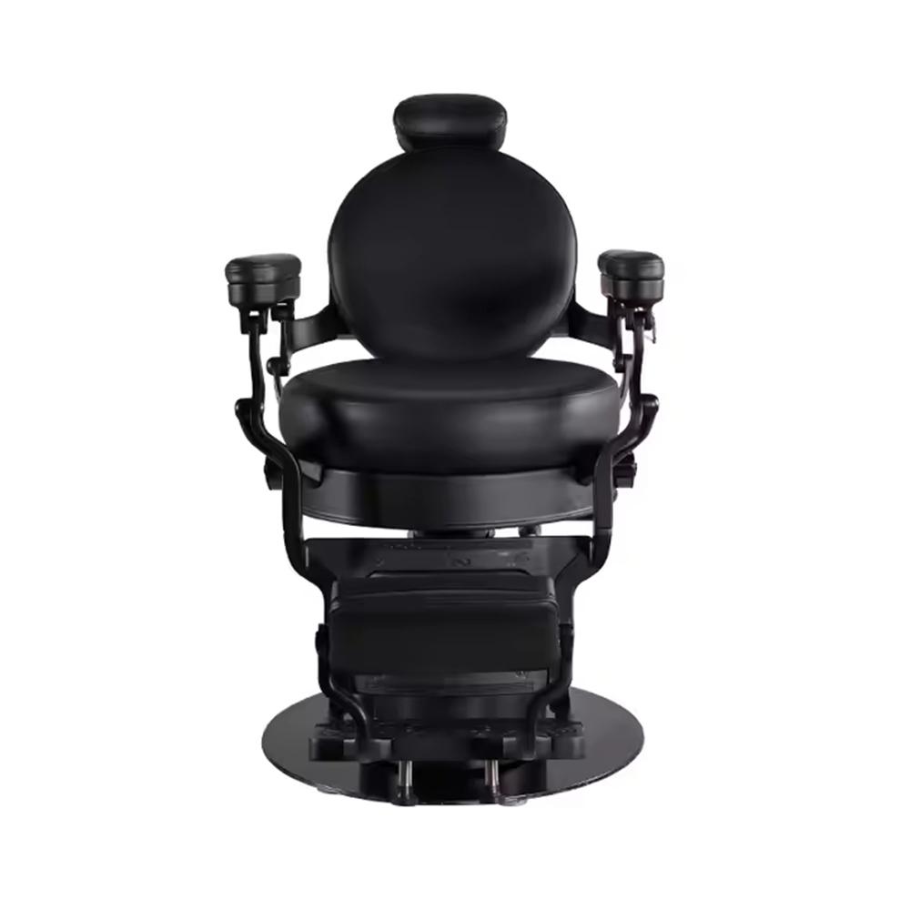 H.Master® Radiant-11 2-motor Electric Barber Chair Anitique Retro Italian Style Black - Greenlife - Barber Chair