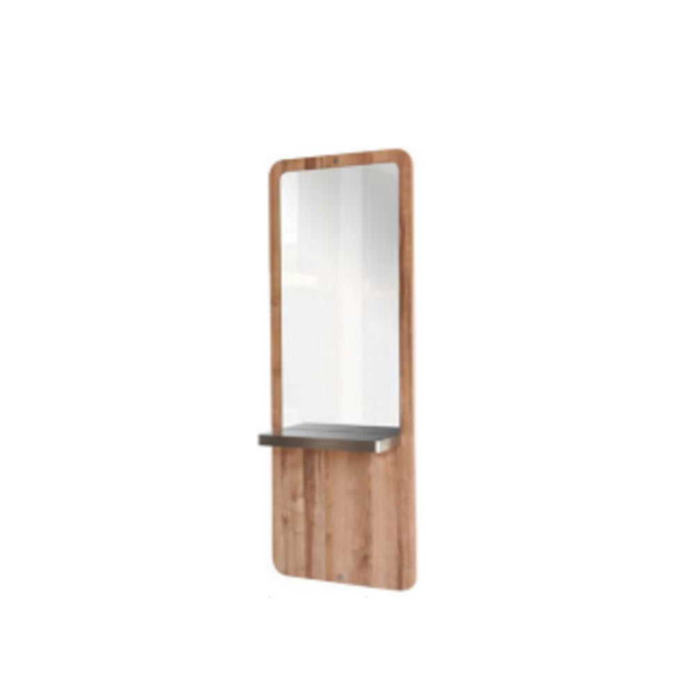 Lanvain ® G048 Mirror Station with Aluminium Shelf and Wood Finish - Greenlife - Styling Station