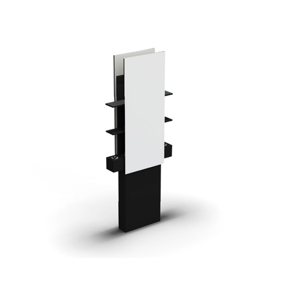 Lanvain ® Nola Double STYLING STATIONS Black with rectangular mirrors. No electric sockets - Greenlife - Mirror Stations