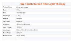 60S 60pcs beads Touch Screen Pdt Medical Led Devices Red Light Therapy Machine for Facial 660nm 850nm Wavelength
