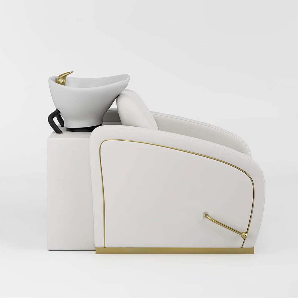 YOOCELL® Backwash Shampoo Unit Chairs with Adjustable White Ceramic Basin AG8249 - Greenlife - Shampoo Unit