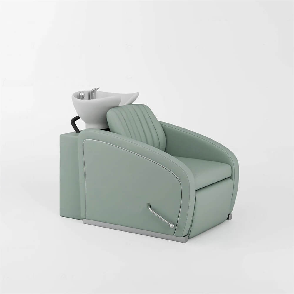 YOOCELL® Backwash Shampoo Unit Chairs with Adjustable White Ceramic Basin AG8249 - Greenlife - Shampoo Unit