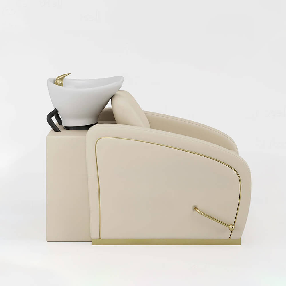 YOOCELL® Backwash Shampoo Unit Chairs with Adjustable White Ceramic Basin AG8249 - Greenlife - Shampoo Unit