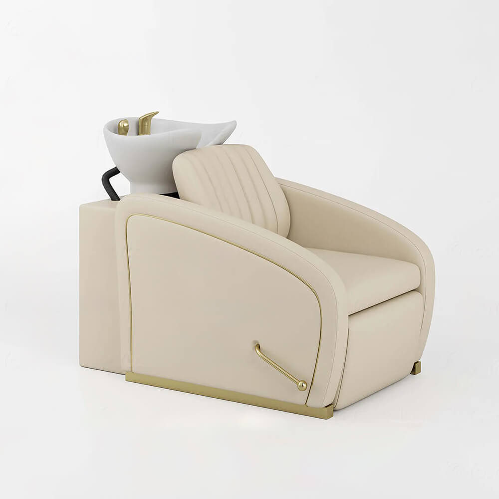 YOOCELL® Backwash Shampoo Unit Chairs with Adjustable White Ceramic Basin AG8249 - Greenlife - Shampoo Unit