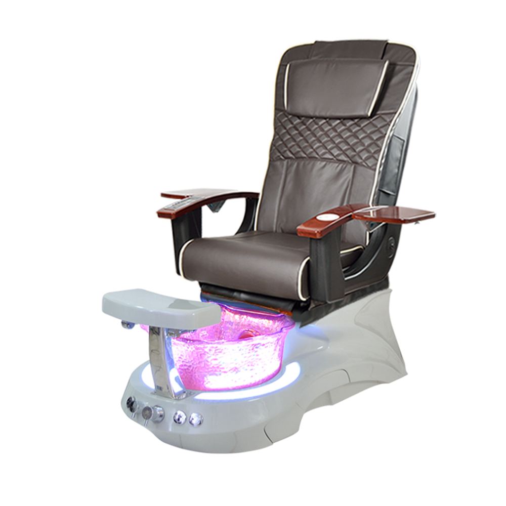 Pedicure Massage Chair with Scallop Glass Sink for Salon/Pedispa - Greenlife - Pedicure Chair