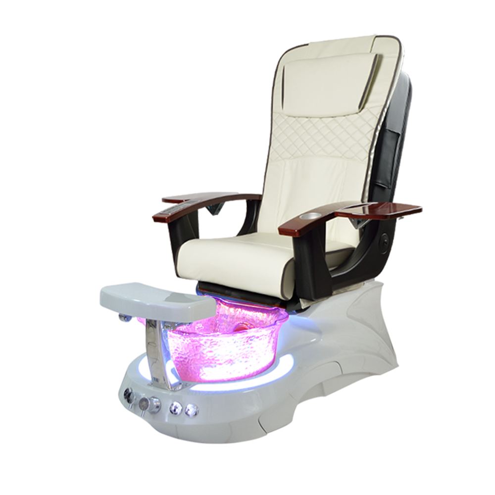 Pedicure Massage Chair with Scallop Glass Sink for Salon/Pedispa - Greenlife - Pedicure Chair