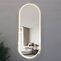 Luna Oval LED Salon Mirror - GreenLife-salon Mirror