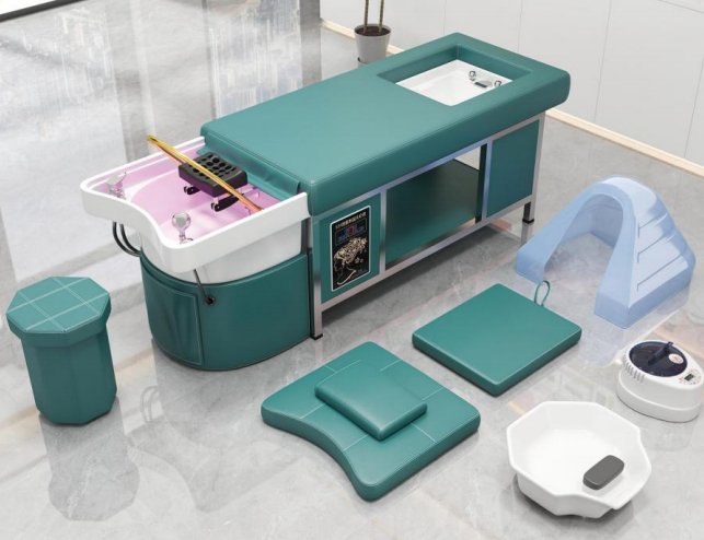Luxury Multifunctional Massage Table with Backwash Shampoo Sink (Color May Different) - GreenLife -