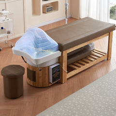 Table de pédicure et de massage multifonctionnelle de luxe avec évier de shampooing à contre-courant
