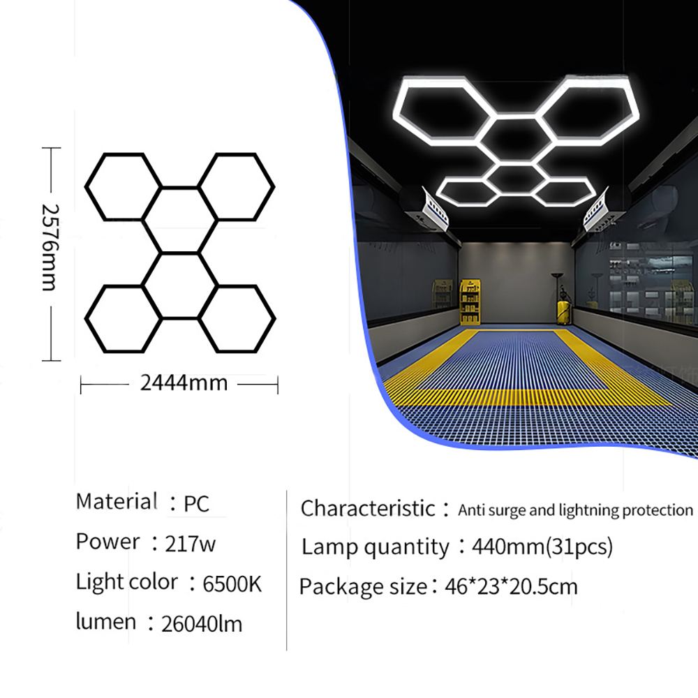 Custom Multi-Grid Honeycomb LED Light for Salon Ambiance - Greenlife - LED Light