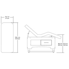 Silhouet-Tone ® Nevada Premium 1 Cushion Electric Spa Bed For Massage & Spa 412734 - Made In Canada