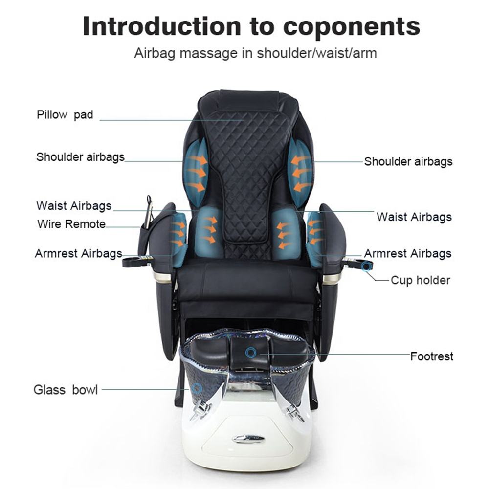 Greenlife Luxury Spa Massage Pedicure Chair 8613 for Nail Salon- Greenlife - Pedicure Chair