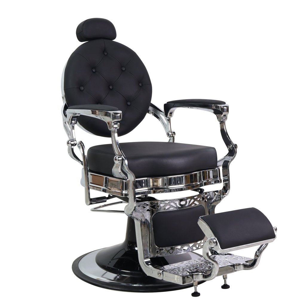 GreenLife ® Neo - Vintage Silver Chrome Barber Chair - GreenLife - barber chair